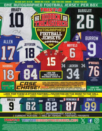 2025 TriStar Autographed Football Jersey Series 2 Hobby Box (Presell)